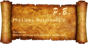 Philippi Boldizsár névjegykártya